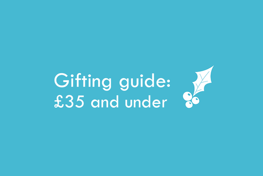 Gifting guide: £35 and under. With white holly sprig.