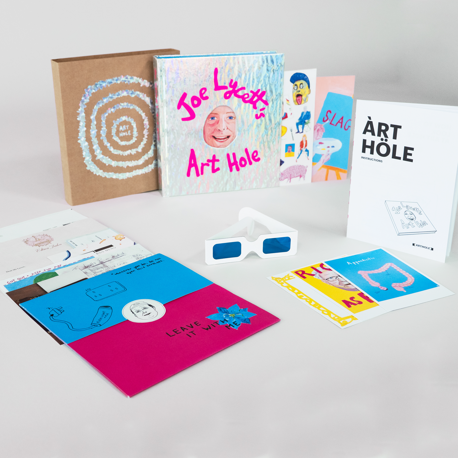 The bonus extras that accompany the special edition of Joe Lycett's Art Hole