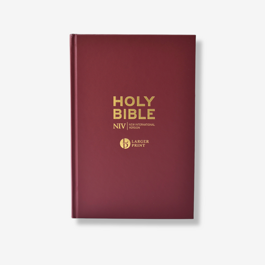 Larger print burgundy edition of the NIV Holy Bible