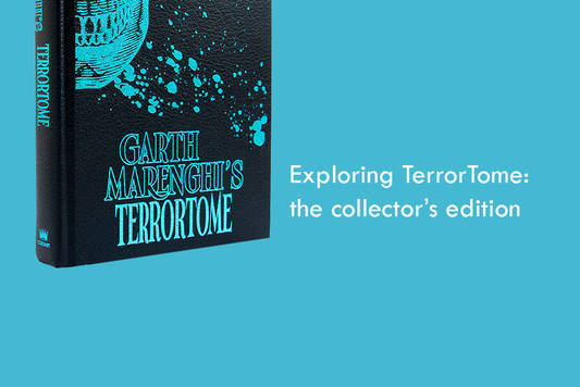 The cover of Garth Marenghi's TerrorTome with the heading Exploring TerrorTome: the collector's edition